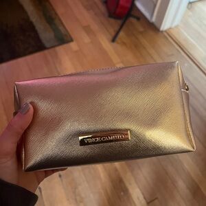 Vince Camuto Gold Makeup Bag